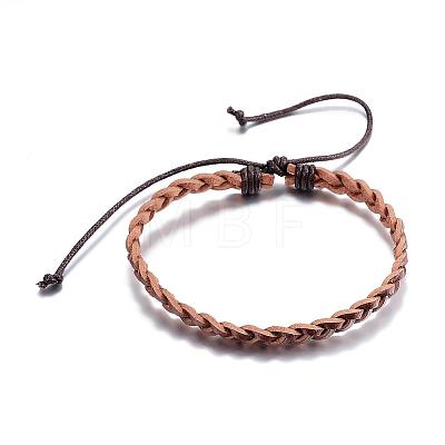 Adjustable Braided Leather Cord Bracelets BJEW-P099-21A-1