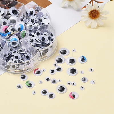 743Pcs Black & White Plastic Wiggle Googly Eyes Buttons KY-YW0001-12-1