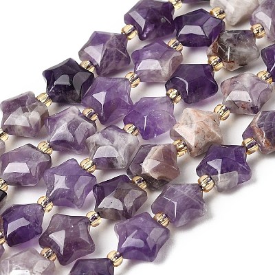 Natural Amethyst Beads Strands G-Z080-A34-10mm-1