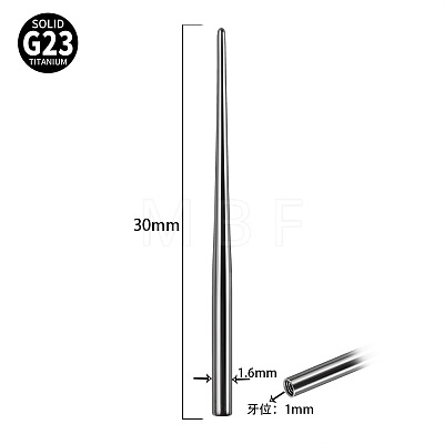 G23 Titanium Piercing Taper Insertion Pins WGC7943-09-1