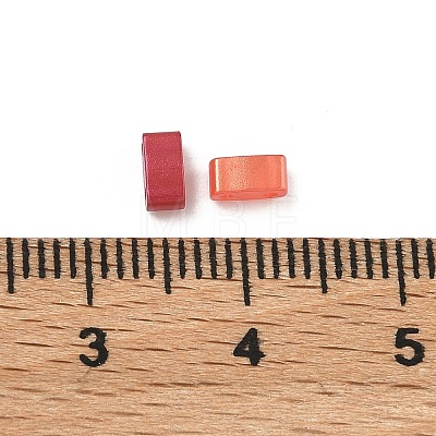 Glass 2-Hole Baking Paint Glass Seed Beads GLAA-G130-01B-1