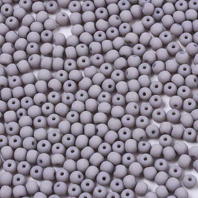 Frosted Colours Glass Beads SEED-S040-03A-06-1