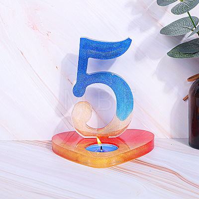 Number DIY Candle Silicone Molds Making DIY-F065-14E-1