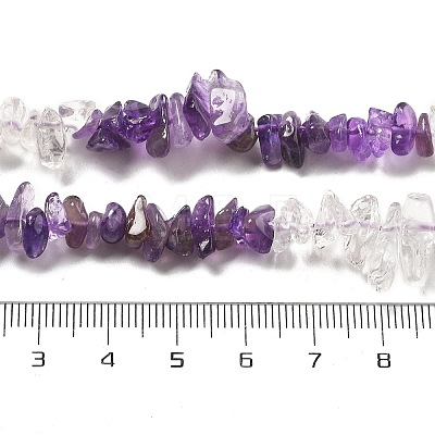 Natural Quartz Crystal & Amethyst Beads Strands G-L610-A27-01-1