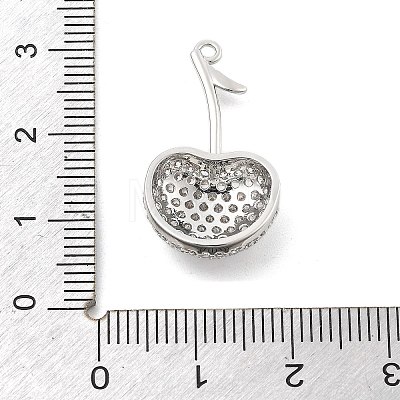 Brass Micro Pave Cubic Zirconia Pendants KK-L228-08P-01-1