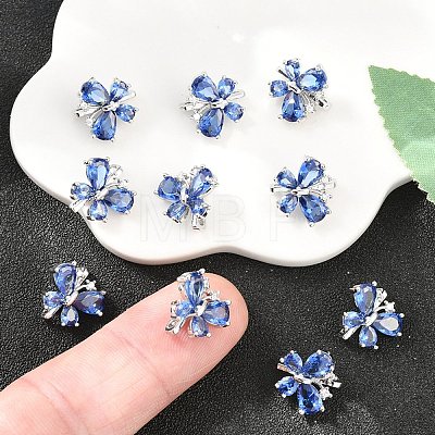 SHEGRACE Butterfly Brass Micro Pave Cubic Zirconia Spacer Bars XGRQ5K576-825P-B-1