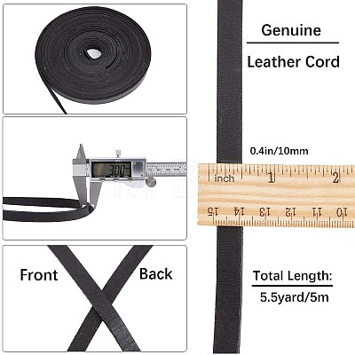 Gorgecraft Flat Cowhide Leather Cord WL-GF0001-09A-01-1