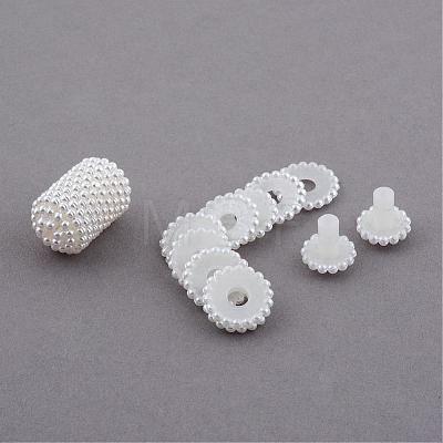 Acrylic Imitation Pearl Beads MACR-S810-01-1