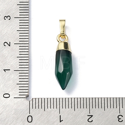 Natural Green Onyx Agate Pendants G-NH0001-02G-02-1