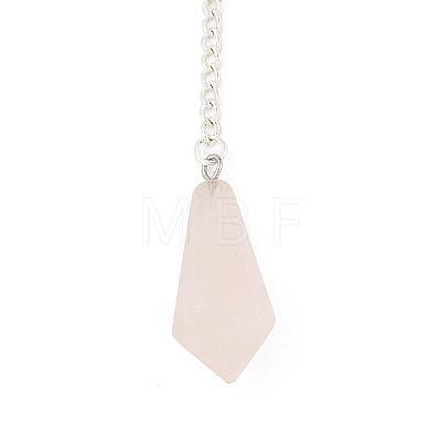 Natural Rose Quartz Cone Pointed Dowsing Pendulums G-A249-02S-07-1