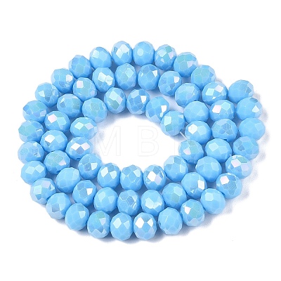 Electroplate Glass Beads Strands LS-EGLA-A044-P8mm-B08-1