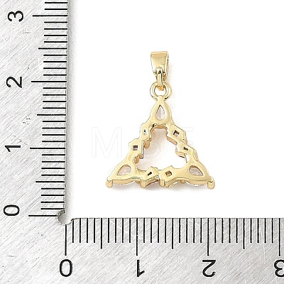 Brass Micro Pave Purple Cubic Zirconia Pendants KK-E804-03G-1