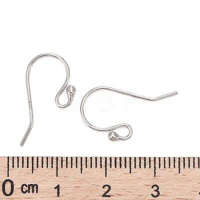 Rhodium Plated 925 Sterling Silver Earring Hooks STER-I005-49P-1