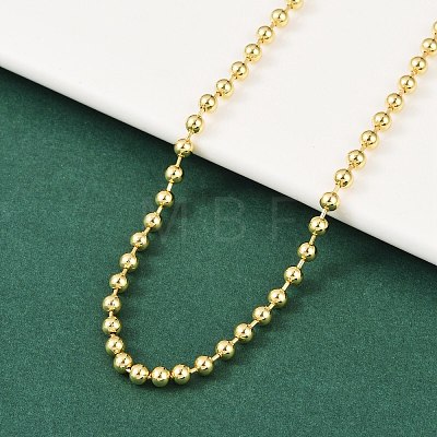 Rack Plating Brass Ball Chain Necklaces for Women X-NJEW-G102-01A-G-1