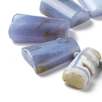 Natural Blue Lace Agate Beads Strands G-M406-C01-1