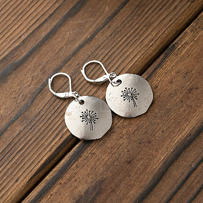 Alloy Leverback Earrings WGDE6E3-01-1