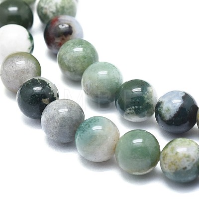 Natural Tree Agate Beads Strands G-F674-11-8mm-1