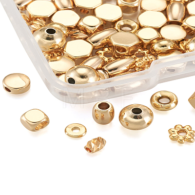 Craftdady 90Pcs 9 Style Brass Spacer Beads KK-CD0001-16G-1