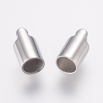 304 Stainless Steel Magnetic Clasps with Glue-in Ends STAS-E138-03P-1