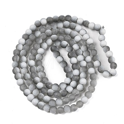 Frosted Crackle Glass Beads X1-GLAA-U001-8mm-M06-1