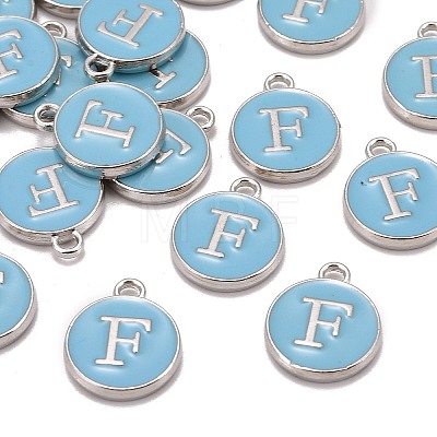 Platinum Plated Alloy Enamel Charms LS-ENAM-S118-04F-P-1