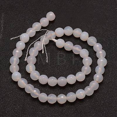 Natural Agate Beads Strands G-G882-8mm-A06-7-1