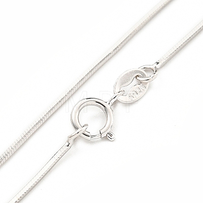 925 Sterling Silver Snake Chain Necklaces NJEW-C052-18P-1