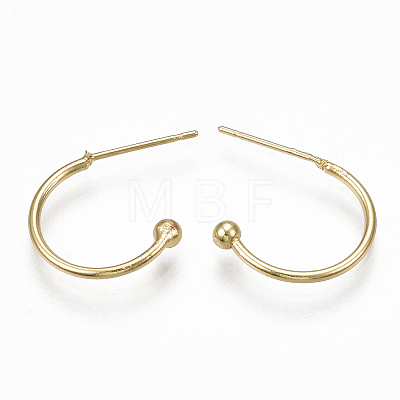 Brass Stud Earrings X-KK-S348-375-1
