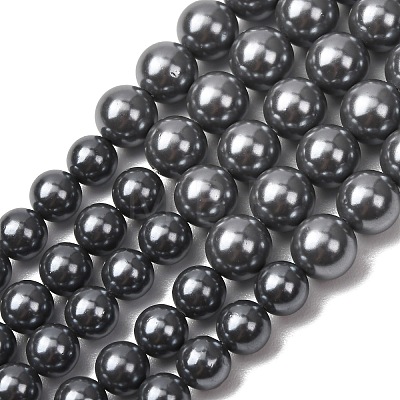 Electroplated Shell Pearl Graduated Beads Strands SH-CBA8E5B-03-1