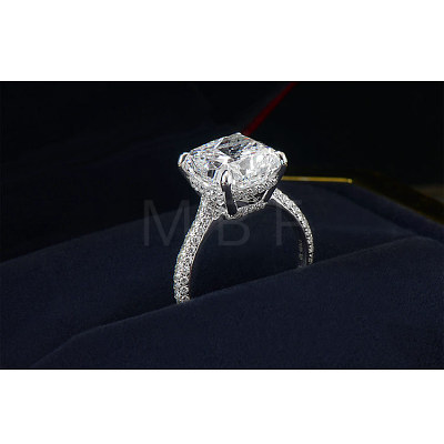 Brass Crystal Rhinestone Finger Rings for Women WGCDF56-01-1