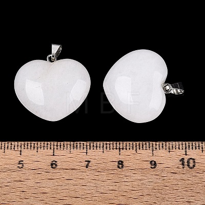 Natural White Jade Pendants G-N362-05P-16-1