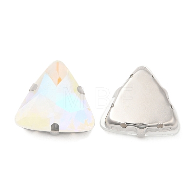 Mocha Fluorescent(MI) Triangle Sew on Rhinestone GGLA-Q086-01A-P01-1