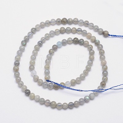 Natural Labradorite Round Bead Strands G-I156-01-4mm-1