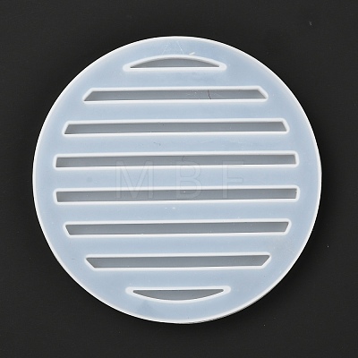 Flat Round Silicone Cup Mat Molds DIY-I065-06-1