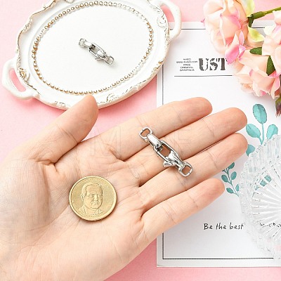 2Pcs 2 Styles Stainless Steel Lobster Claw Clasps STAS-CJ0003-62-1