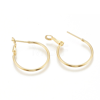 Brass Hoop Earrings X-KK-S341-84-1
