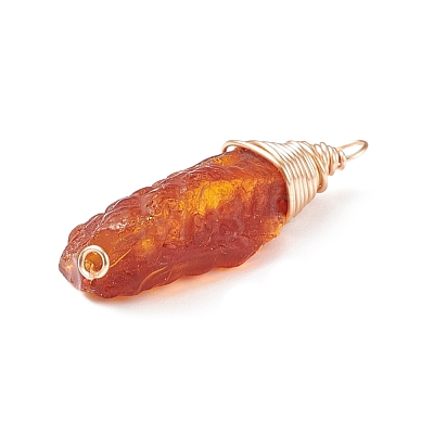 Natural Amber Pendants PALLOY-JF01827-02-1