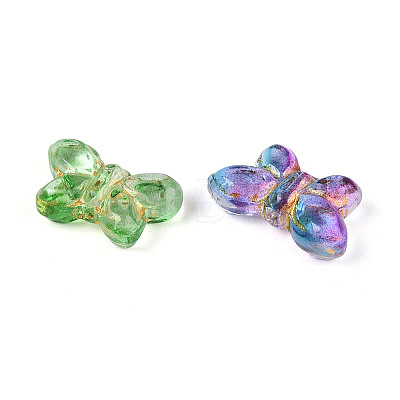 Baking Paint Transparent Glass Beads DGLA-N018-27-1