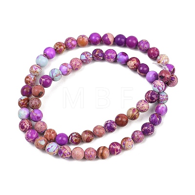 Natural Imperial Jasper Beads Strands X-G-I122-6mm-16-1
