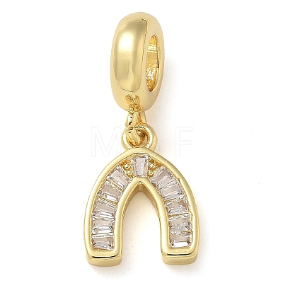 Rack Plating Brass Cubic Zirconia Pendants X-KK-K392-12G-1