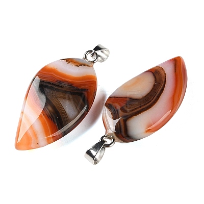 Dyed & Heated Natural Agate Pendants GG-CBACB71-05P-10-1