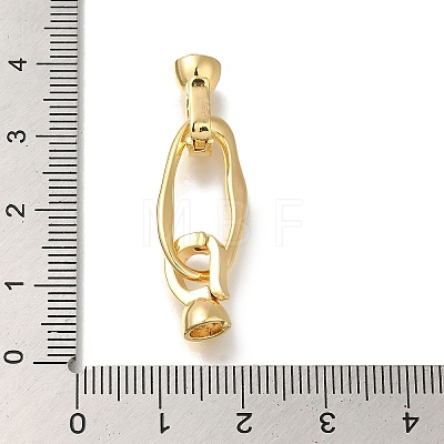 Brass Fold Over Clasps KK-H480-19G-1