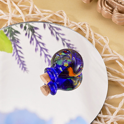 Handmade Lampwork Perfume Bottle Pendants LAMP-TADJ0001-05E-1