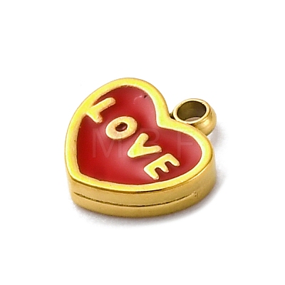 304 Stainless Steel Enamel Charms STAS-S163-11G-1
