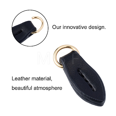 Leather Zipper Puller FIND-WH0051-85-1