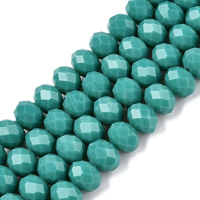 Opaque Solid Color Imitation Jade Glass Beads Strands EGLA-A044-P8mm-D31-1