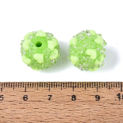 Opaque Acrylic & Transparent Resin Rhinestone Beads SACR-Q005-02A-04-1
