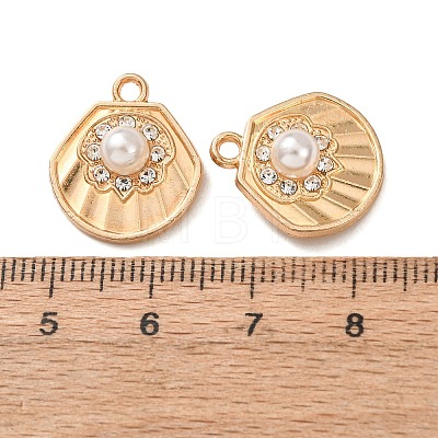Alloy & ABS Imitation Pearl & Rhinestone Pendants FIND-K030-18D-G-1