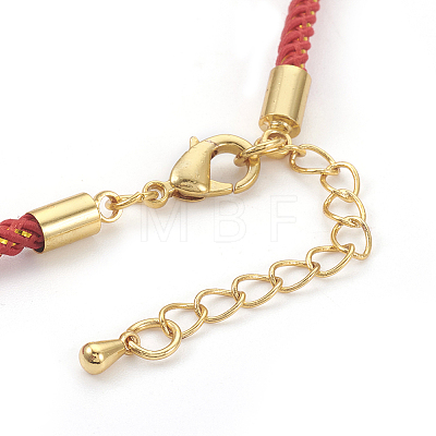 Adjustable Nylon Cord Bracelet Making MAK-F026-B01-G-1