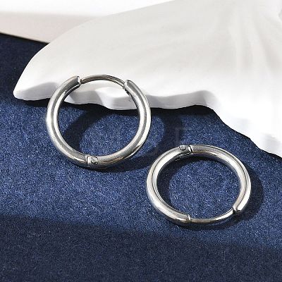 Tarnish Resistant 304 Stainless Steel Hoop Earrings EJEW-P177-P-08-1
